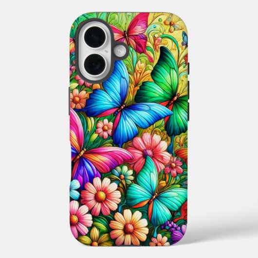 バタフライガーデンブリス Case-Mate iPhoneケース (裏面)