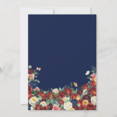 バタフライガーデンブルガンディーブルーフローラキンセアニェラ 招待状 (裏面)