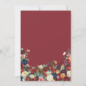 バタフライガーデンブルゴーニュ花キンセアニェラガウン 招待状 (裏面)