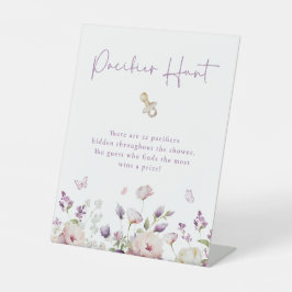 バタフライガーデンベビーシャワーおしゃぶり狩り 台座サイン