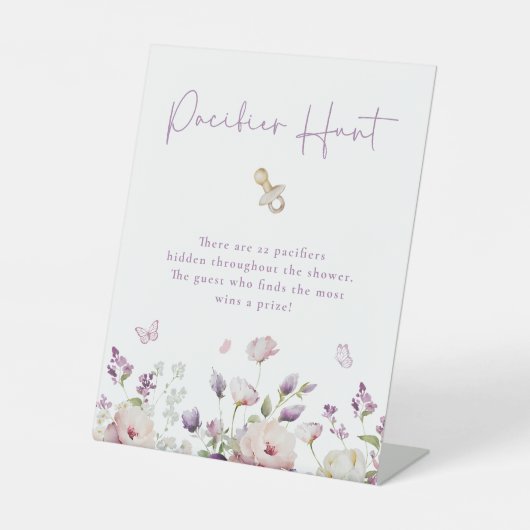 バタフライガーデンベビーシャワーおしゃぶり狩り 台座サイン (正面)
