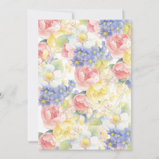 バタフライガーデンベビーシャワー招待状 招待状 (裏面)