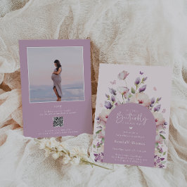 バタフライガーデンベビーシャワー 招待状