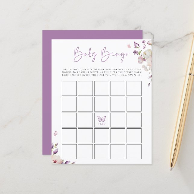 バタフライガーデンベビービンゴゲーム (正面/裏面インサイチュ)