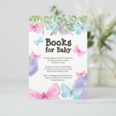バタフライガーデンベビーブックリクエスト囲いカード 招待状 (スタンド正面)