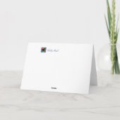 バタフライガーデンポートレートグリーティングカード カード (裏面)