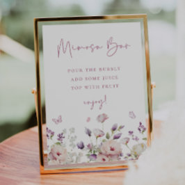 バタフライガーデンミモサバーサイン ポスター