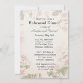 バタフライガーデンリハーサルディナー 招待状 (裏面)