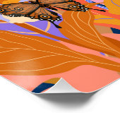 バタフライガーデン光沢ポスター ポスター (コーナー)