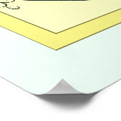 バタフライガーデン円形抽象芸術ポスタープリント ポスター (角)