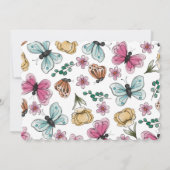 バタフライガーデン春ガール誕生日 招待状 (裏面)