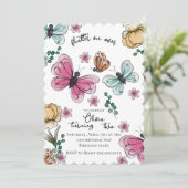 バタフライガーデン春ガール誕生日 招待状 (スタンド正面)
