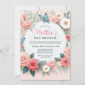 バタフライガーデン春フローラマザーズデイブランチ 招待状 (正面)