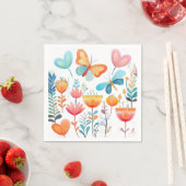 バタフライガーデン1 スタンダードカクテルナプキン (インサイチュ)