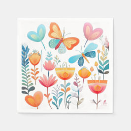 バタフライガーデン1 スタンダードカクテルナプキン