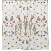 バタフライガーデン シャワーカーテン (正面)