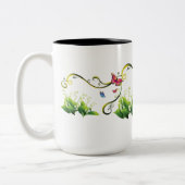 バタフライガーデン ツートーンマグカップ (左)