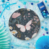 バタフライガーデン ペーパープレート (パーティー)