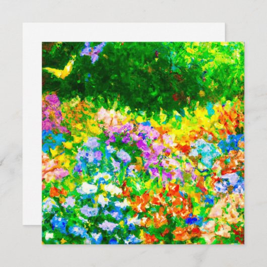 バタフライガーデン – 5.25 x 5.25折り畳みカード (正面/裏面)