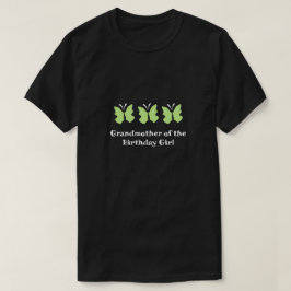 バタフライガールの祖母誕生日 Tシャツ