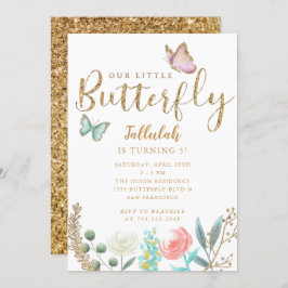 バタフライガールズの誕生日パーティー 招待状