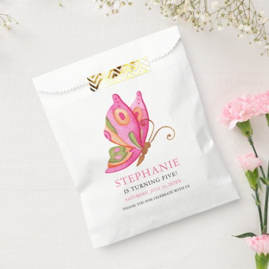 バタフライガールズバースデーパーティー フェイバーバッグ (封をした状態)