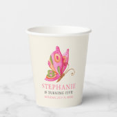 バタフライガールズバースデーパーティー 紙コップ (裏面)