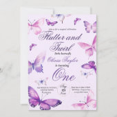 バタフライガールズ1st誕生日 招待状 (正面)