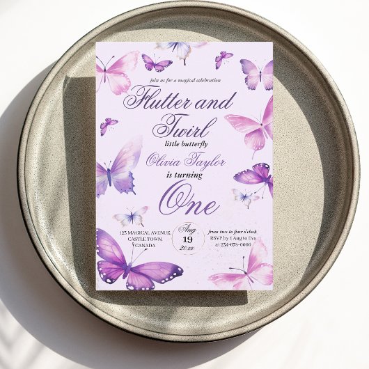 バタフライガールズ1st誕生日 招待状