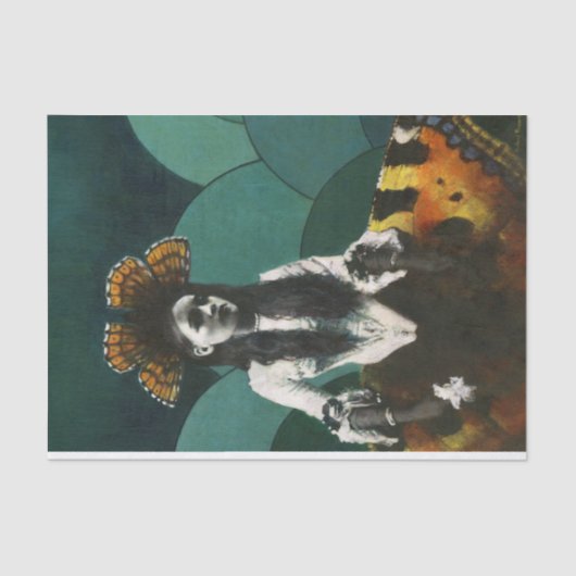 バタフライガールティッシュペーパー 薄葉紙 (正面)