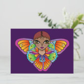 バタフライガールフラットサンキューカード サンキューカード (スタンド正面)