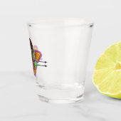 バタフライガールフラットサンキューカード ショットグラス (右)