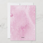 バタフライガールベビーシャワー招待状ピンクパープル シーズンカード (裏面)