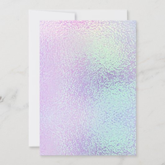 バタフライガールベビーシャワー金ゴールドグリッターピンク 招待状 (裏面)