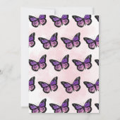 バタフライガールベビーシャワー 招待状 (裏面)