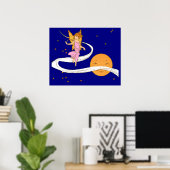 バタフライガール宇宙 ポスター (ホームオフィス)