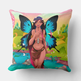 バタフライガール装飾用クッション クッション