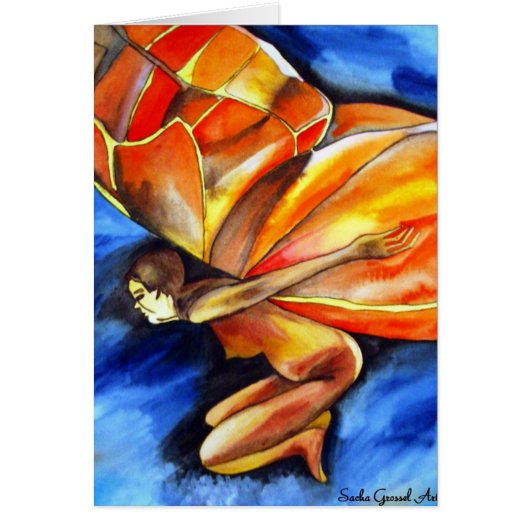 バタフライガール超リアルオリジナルファンタジーアート (正面)