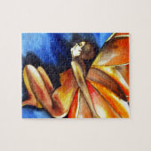 バタフライガール超リアルオリジナルファンタジーアート ジグソーパズル (横)