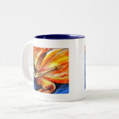 バタフライガール超リアルオリジナルファンタジーアート ツートーンマグカップ (正面左)