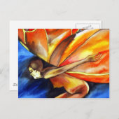 バタフライガール超リアルオリジナルファンタジーアート ポストカード (正面/裏面)