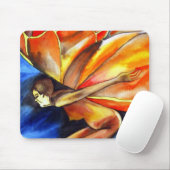 バタフライガール超リアルオリジナルファンタジーアート マウスパッド (マウス)