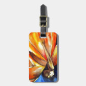 バタフライガール超リアルオリジナルファンタジーアート ラゲッジタグ (正面縦)