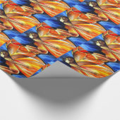 バタフライガール超リアルオリジナルファンタジーアート ラッピングペーパー (角)