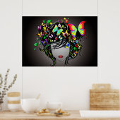 バタフライガール1ポスター ポスター (キッチン)