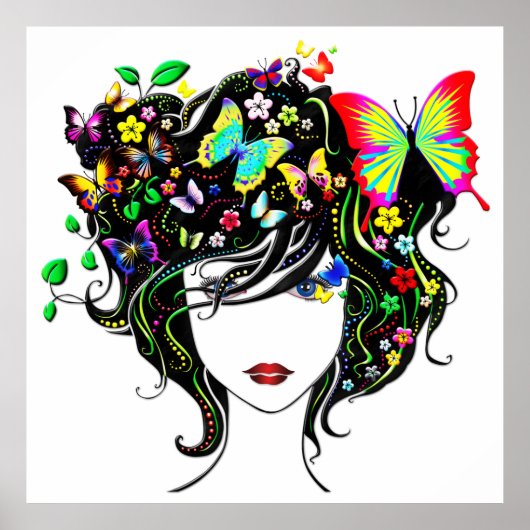 バタフライガール1Aポスター ポスター (正面)