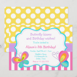 バタフライキスとバースデーウィッシュパーティー 招待状