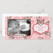 バタフライキスの写真カード 案内状 (正面/裏面)