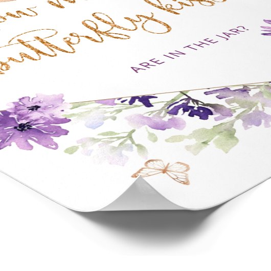 バタフライキスの赤ちゃんシャワーゲーム数 ポスター