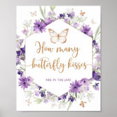 バタフライキスの赤ちゃんシャワーゲーム数 ポスター (正面)